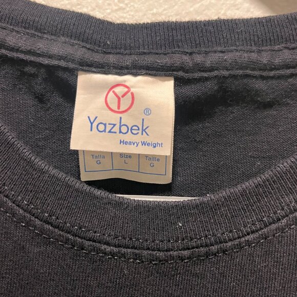 Yazbek Ella Sunflowers Black T-Shirt Women's Size Large Short Sleeve Round Neck - Picture 4 of 7